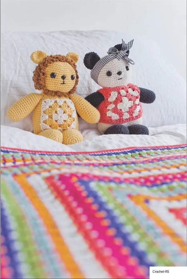 Cuddly Lion and Panda Free Crochet Pattern